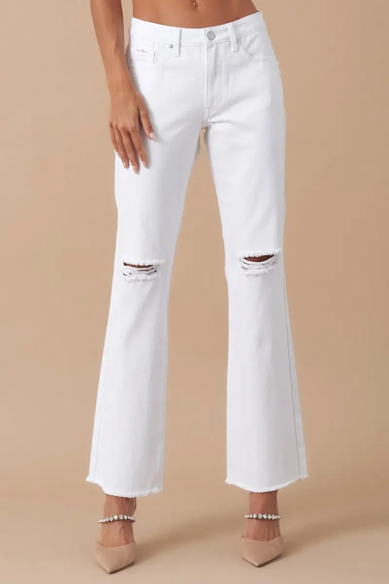 High Rise Slim Straight Relaxed Jeans
