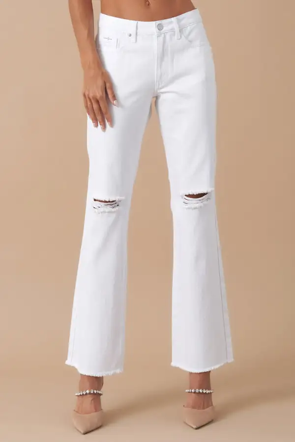 High Rise Slim Straight Relaxed Jeans