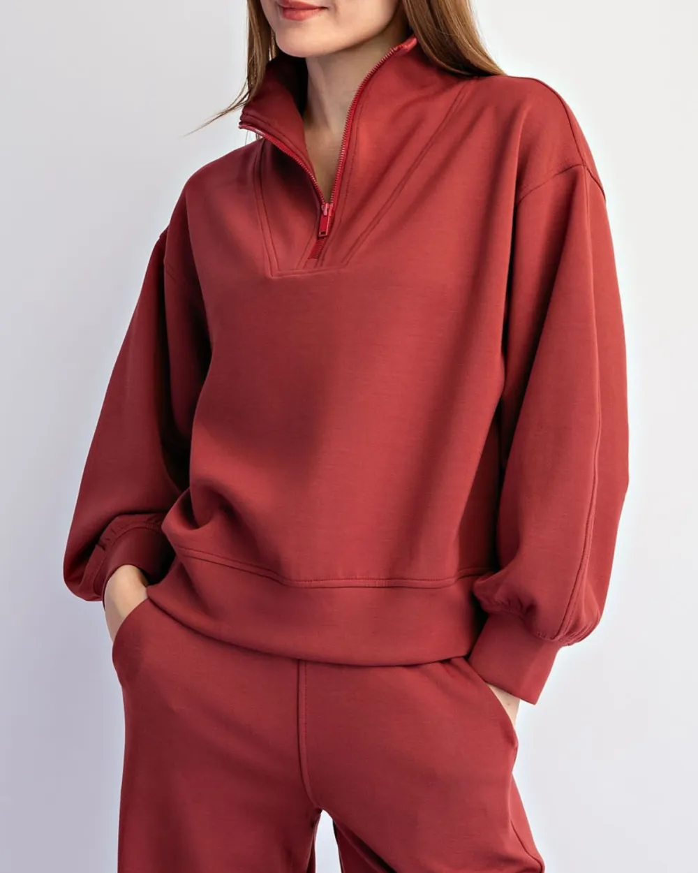 Modal Quarter Zip Pullover