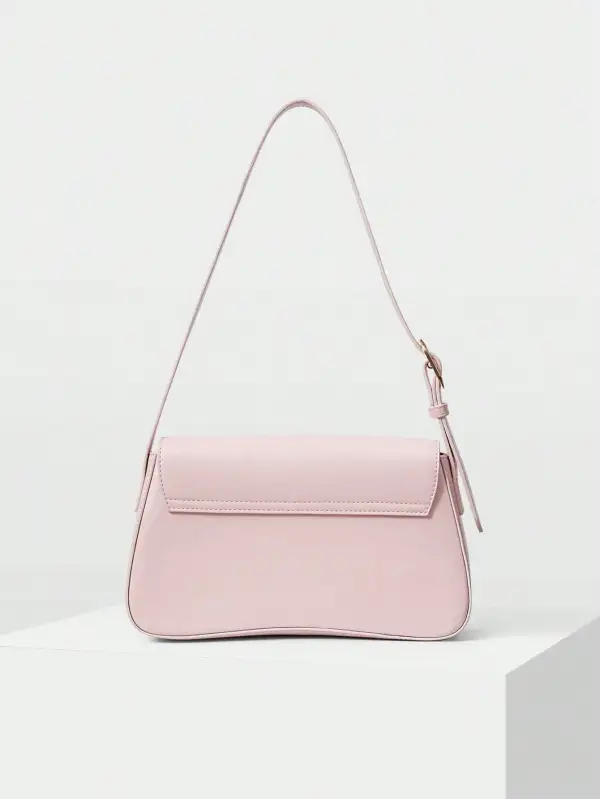 Elegant Simple Commuter Flap Shoulder Bag