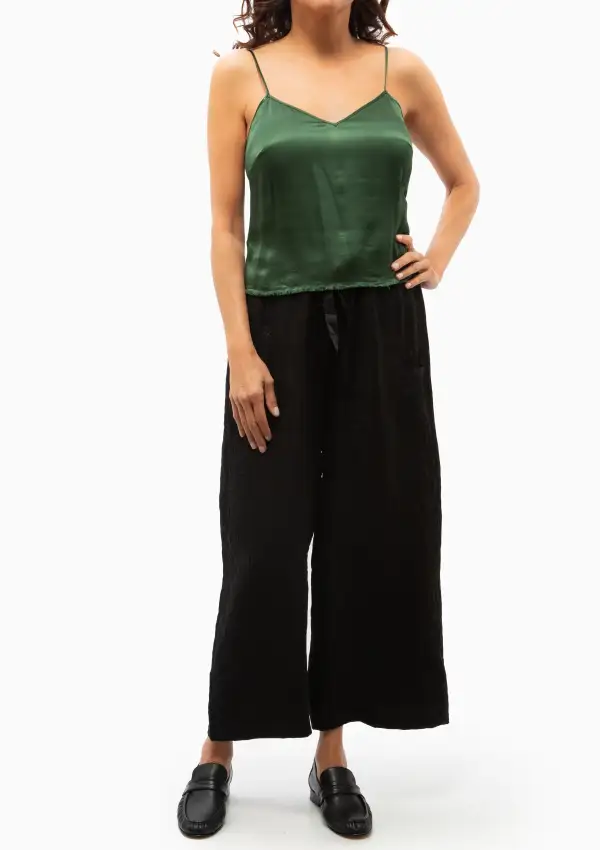 Cropped Satin Cami Top