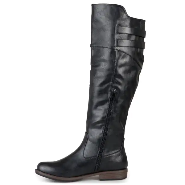 Double Strap Knee High Riding Boots