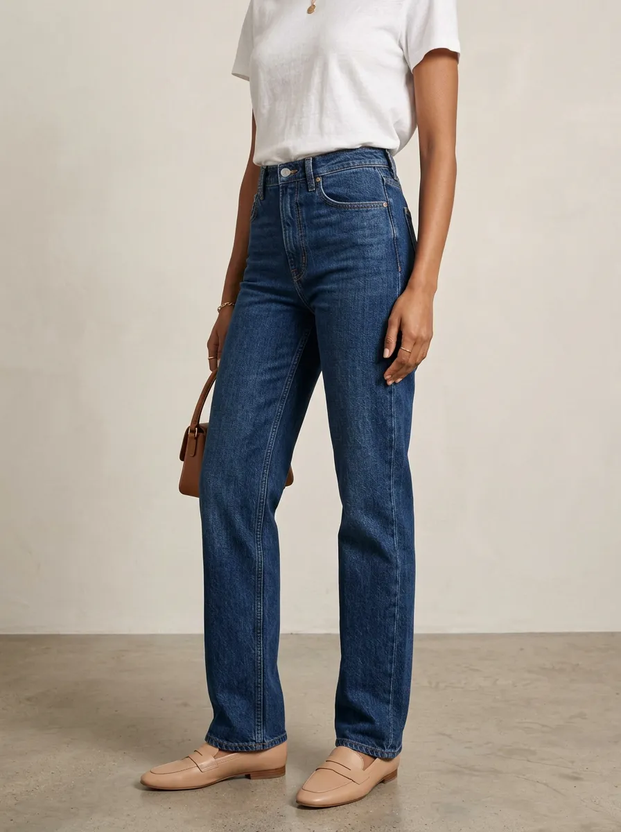 Vintage-Wash Classic Women's Straight-Leg Jeans