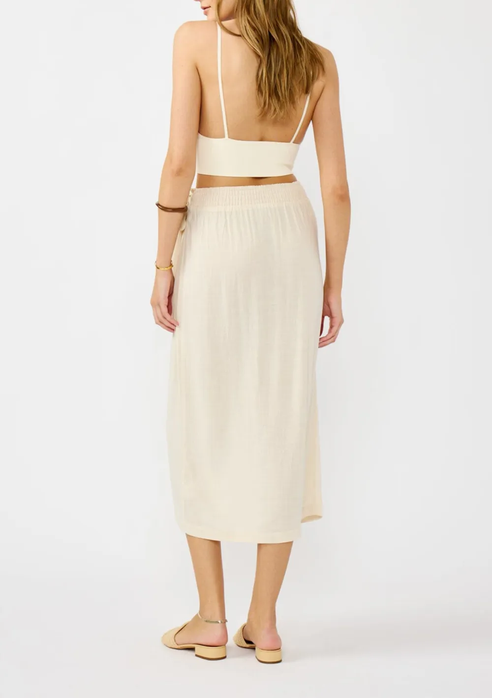 Tie Waist Wrap Skirt