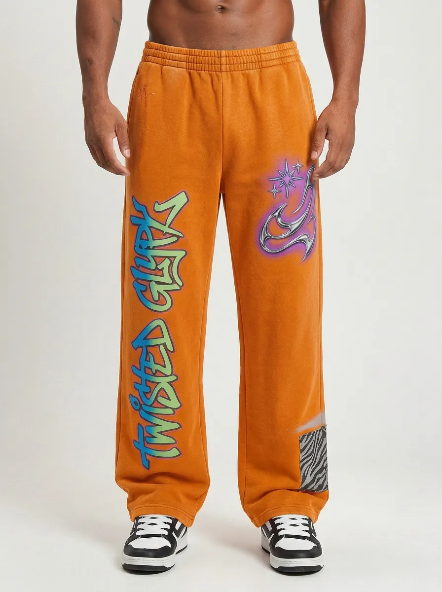 Unisex Casual Streetwear Graffiti Star Sweatpants