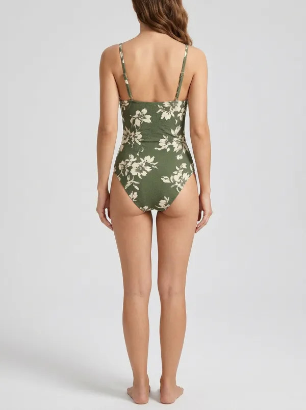 Women's Floral Printed One-Piece Swimsuit