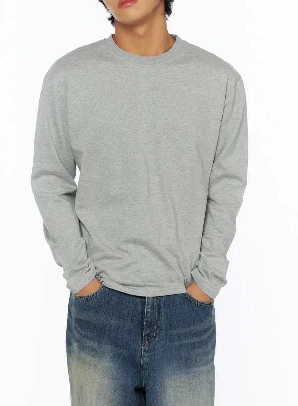 Men's Basic Thumbhole Long Sleeve Tee