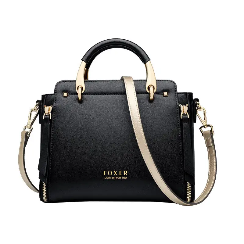 FOXER Designer Handbag Small Shoulder Retro Trapezoid Bag