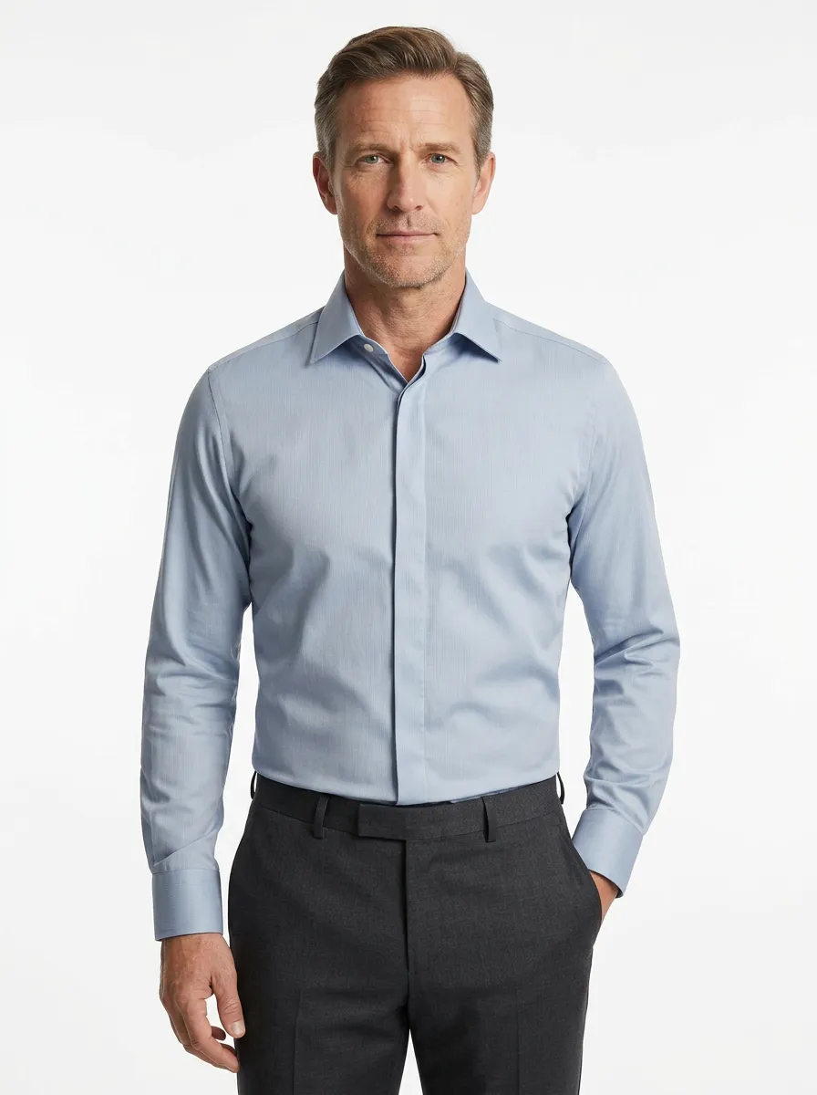 Men's Office Inspired Solid Dress Shirt