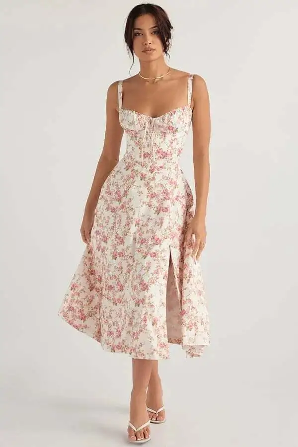 6- pack Comfortable Beauty-No underwire-Print Bustier Sundress