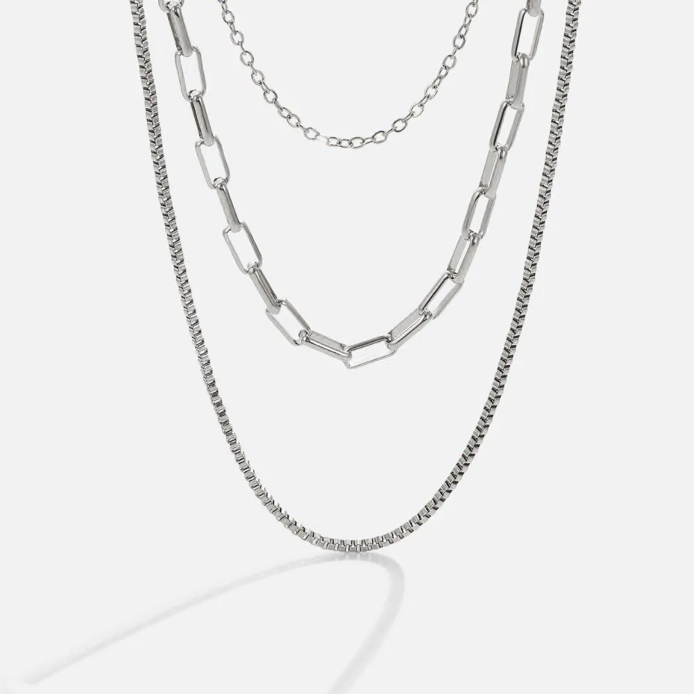 Adjustable Layered Chain Necklace