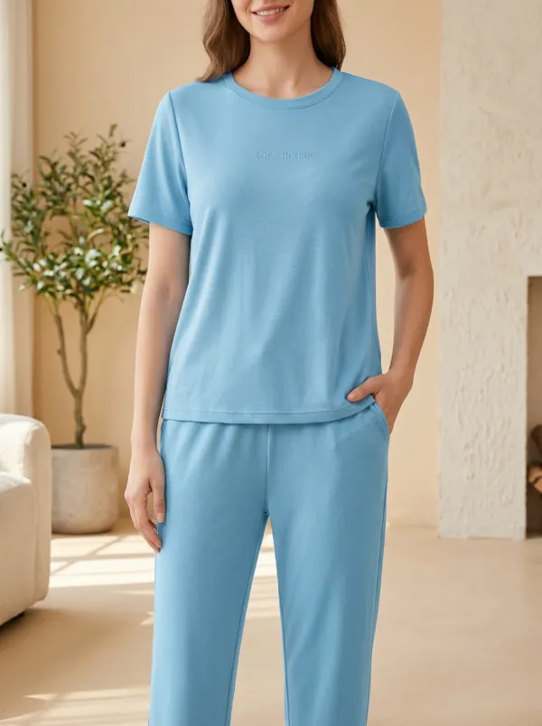 Soft Hours Embroidered Lounge Set