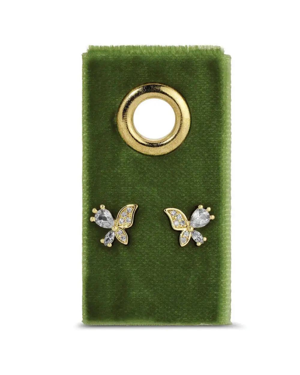 Butterfly Cubic Zirconia Stud Earrings