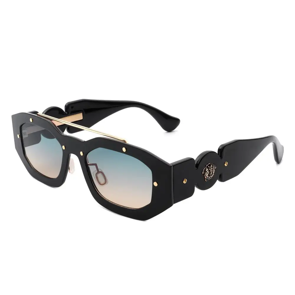 Plush Square Geometric Frame Sunglasses
