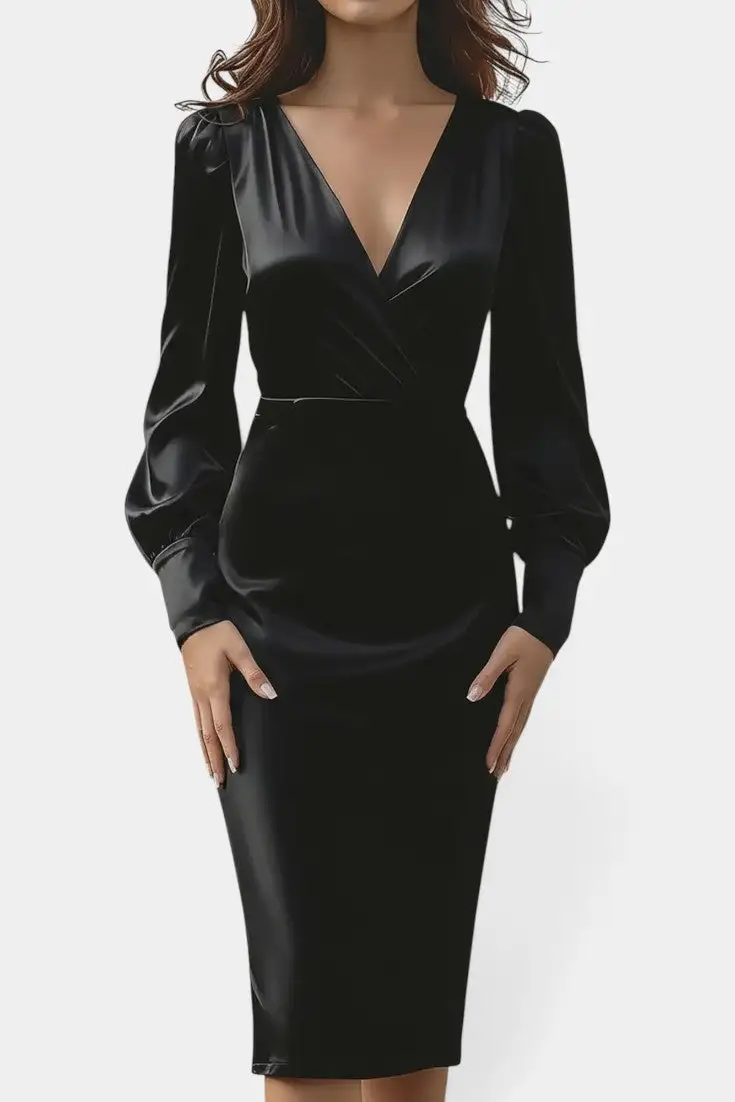 Satin Midi Dress