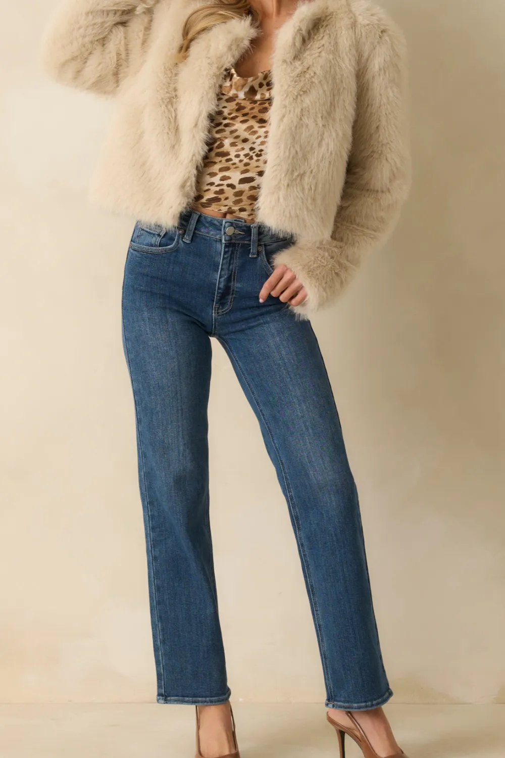 Classic Straight Leg Denim Jeans