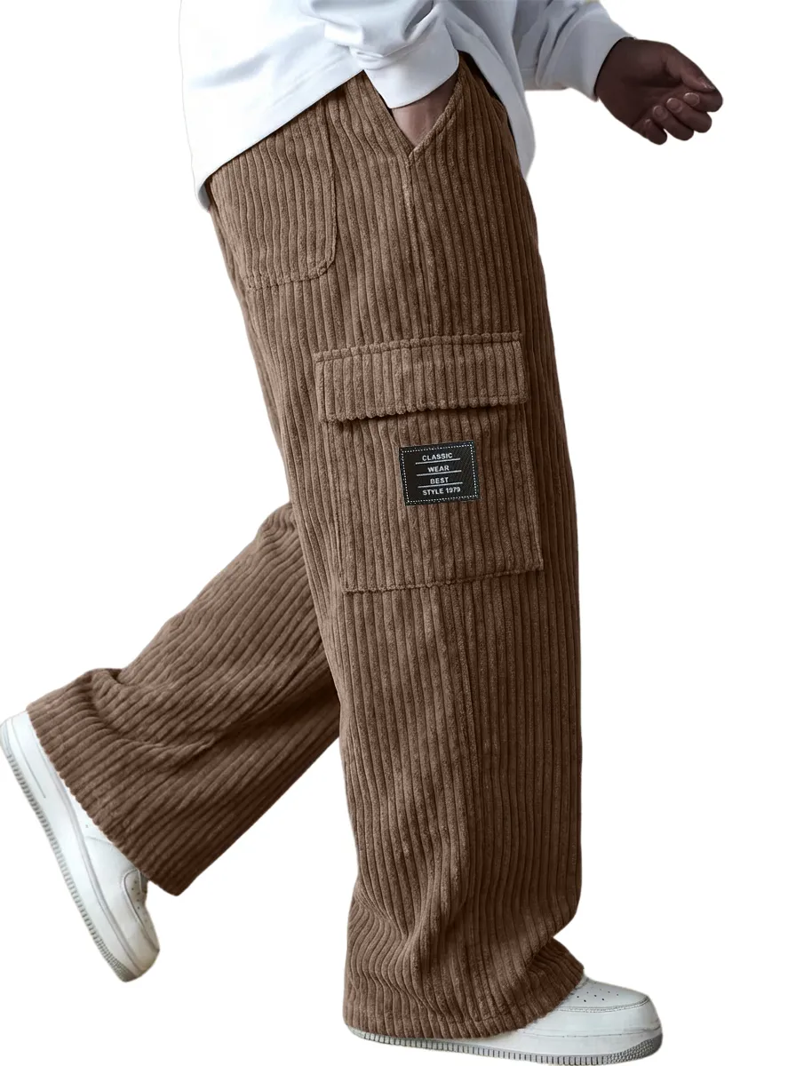 Clean Cut Corduroy Utility Pocket Trousers