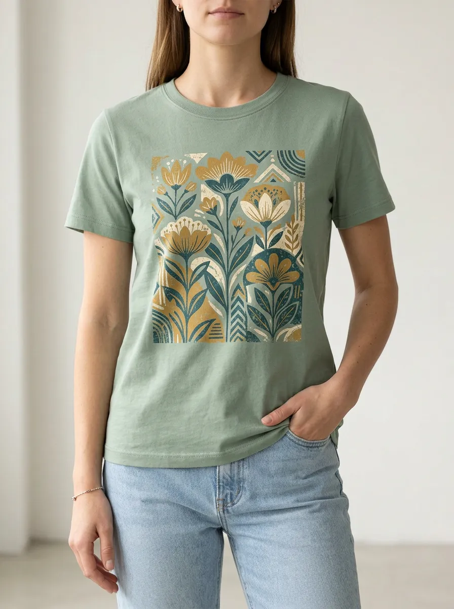 Floral Botanical Relaxed Tee