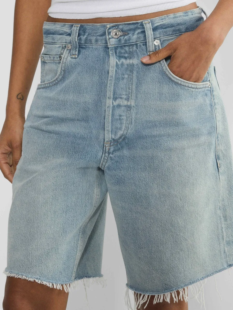Raw Hem Denim Shorts