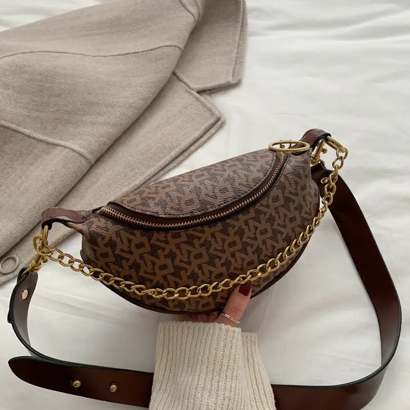 Wild Texture Printed PU Chest Bag Messenger Crossbody