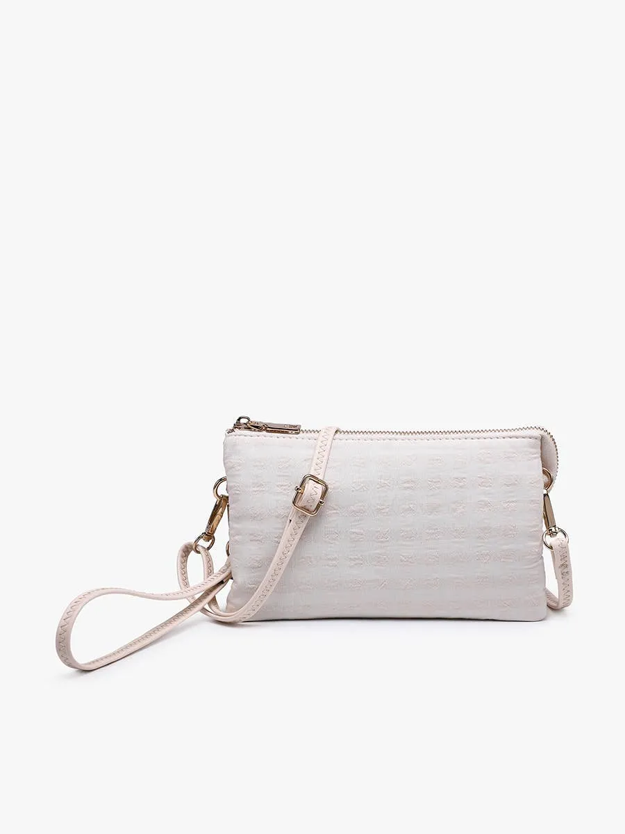 Structured Gingham Crossbody Wristlet