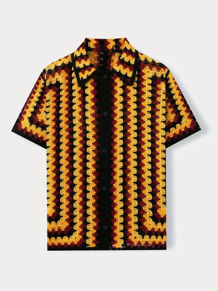 Open Stitch Utility Pocket Shirt