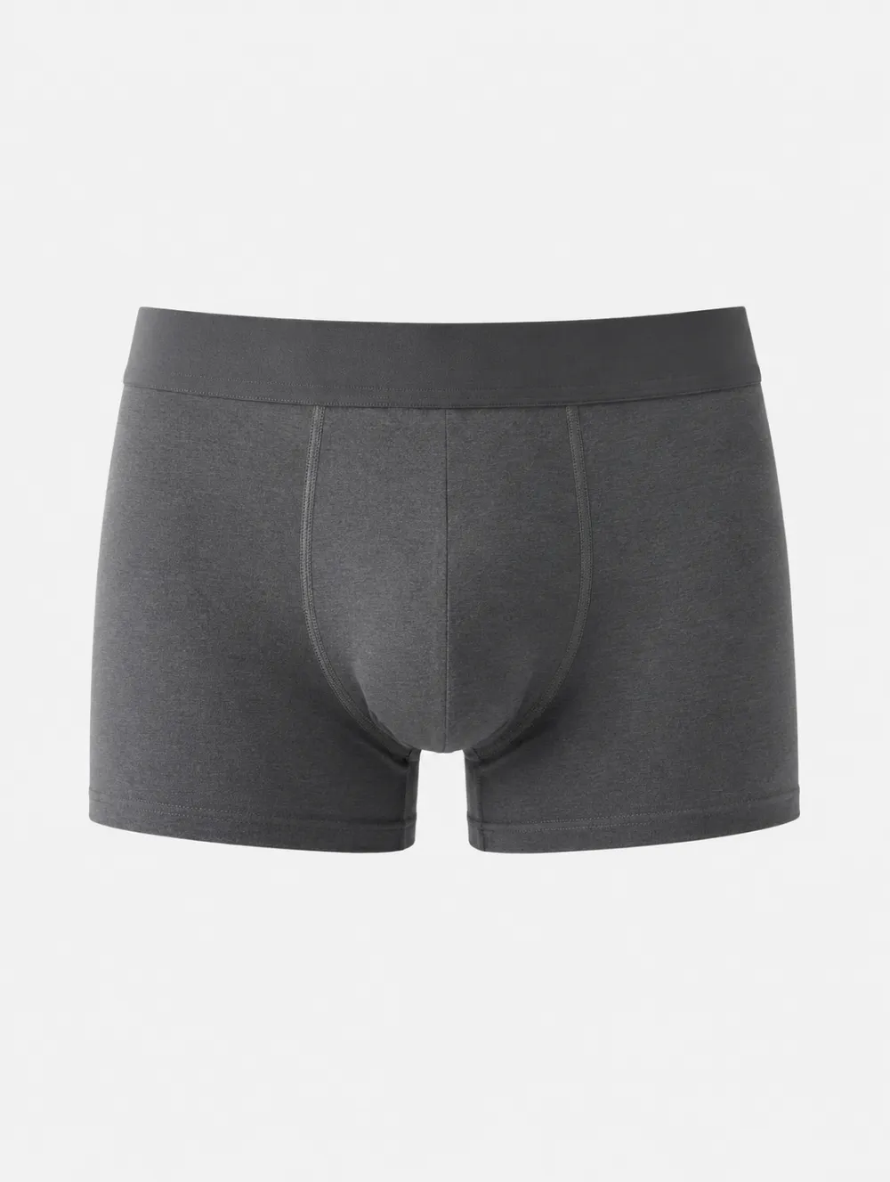 Men's Solid Charcoal Grey Comfortable Cotton Boxer Briefs