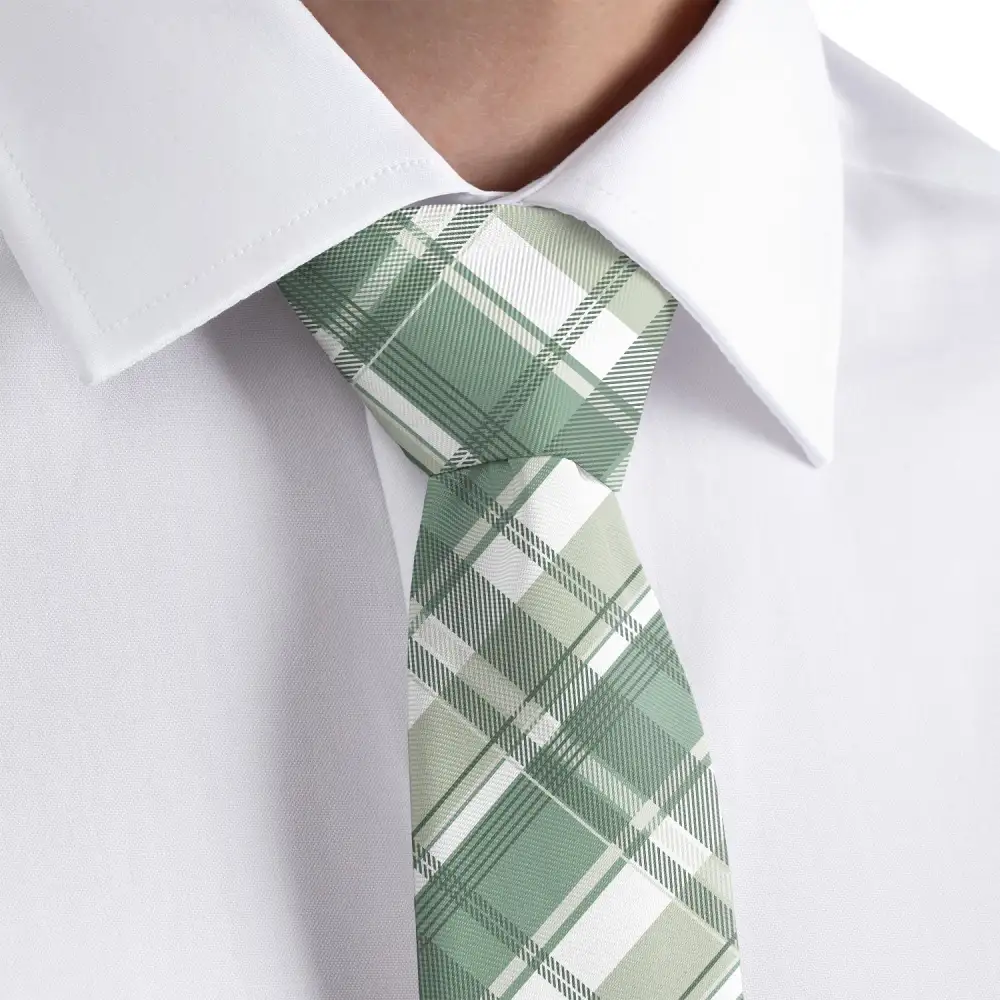 Refined Plaid Detail Necktie