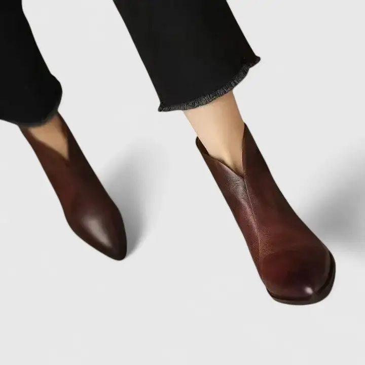 Smooth Upper Ankle Boots