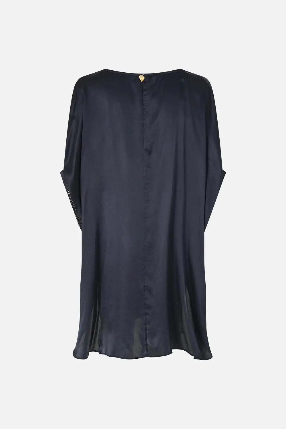 Gathered Cuff V-Neck Top