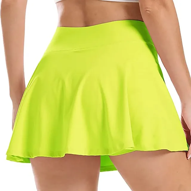 2026🔥  Women's Tennis Skirts Golf Skirts Breathable Quick Dry With Pockets Tennis Clothing Golf Apparel 2 in 1 Golf Tee Pocket Printed Summer Tennis Golf Badminton