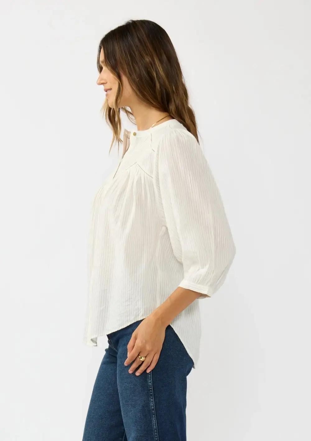 Pintuck Pinstripe Blouse