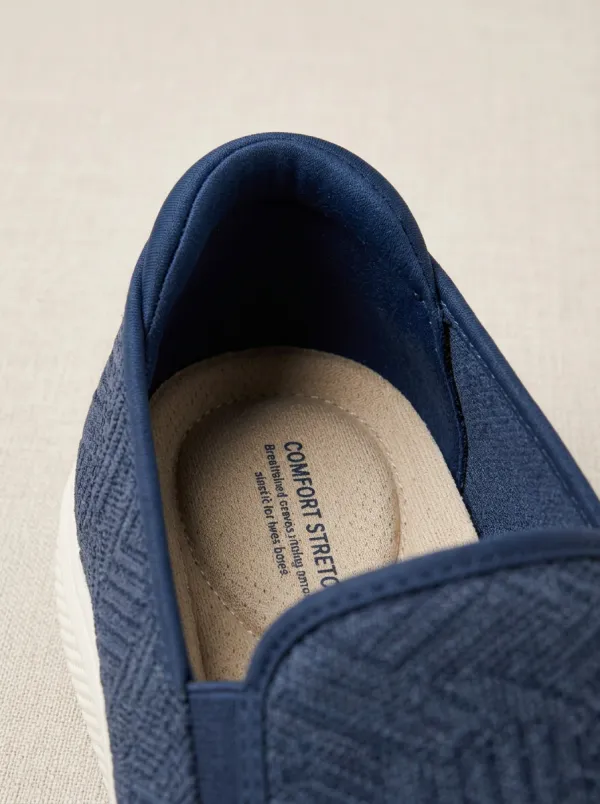 Signature Geometric Graphic Casual Look Men's Stretch Canvas Shoes
