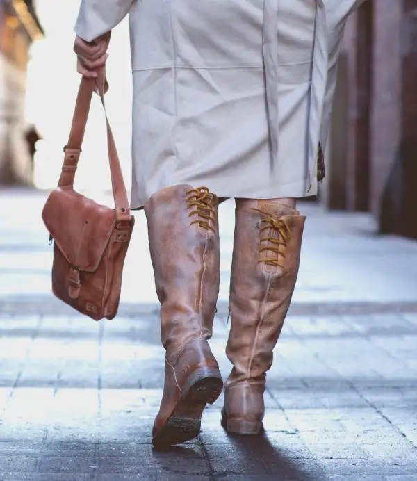 Side-Zip Lace-Up Wide-Calf Tall Boots