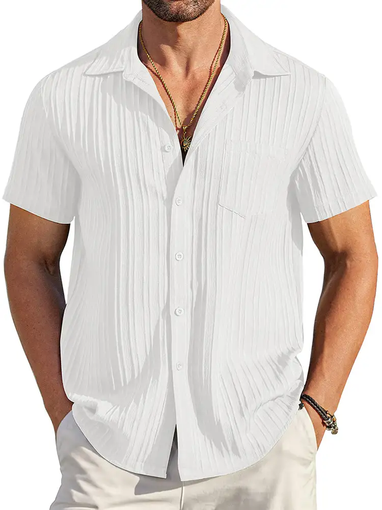 Casual Textured Button Down Shirt