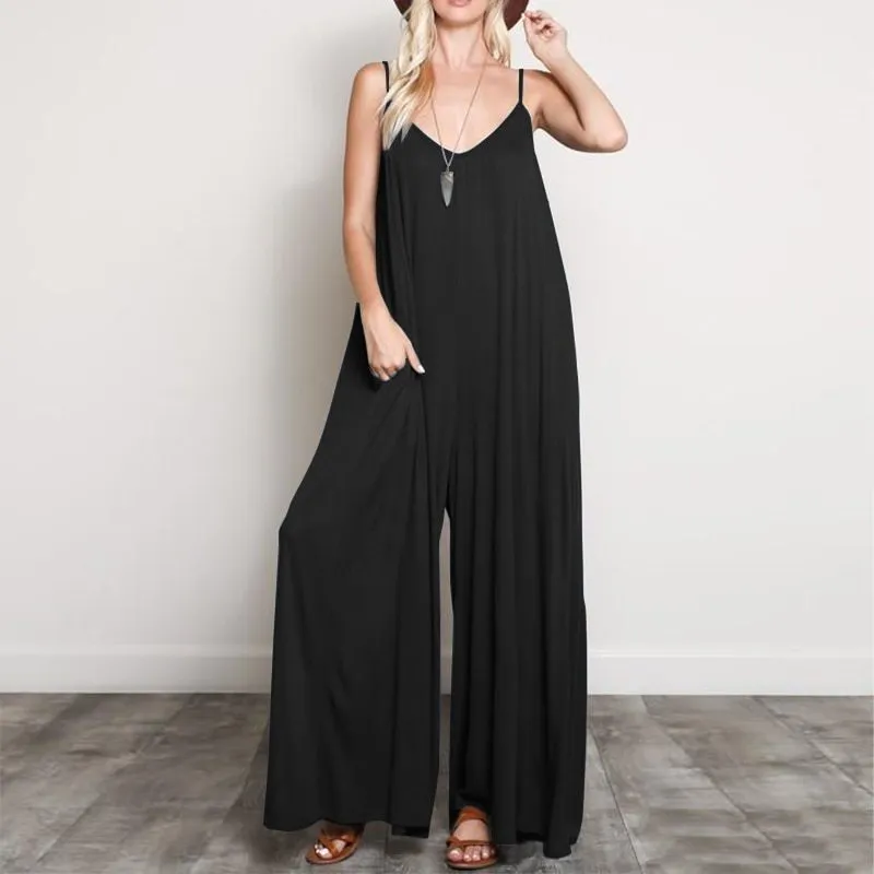 Flowy Wide-Leg Chic Minimalist Jumpsuit