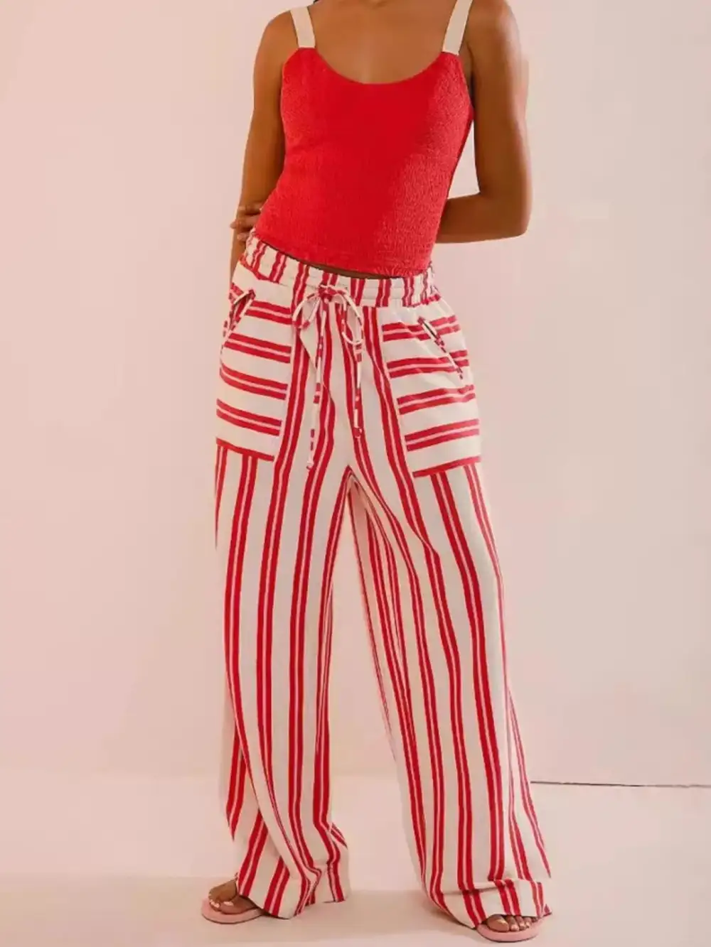 Striped Drawstring Pants