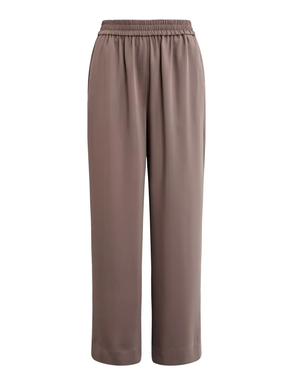 Light Taupe Petite Elastic Waist Pants