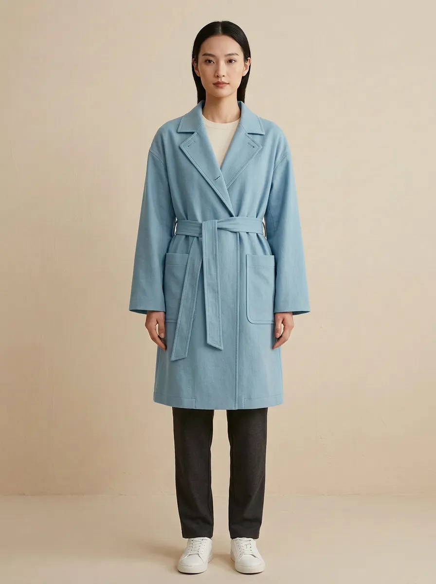 Self Tie Belt Belted Trench Coat
