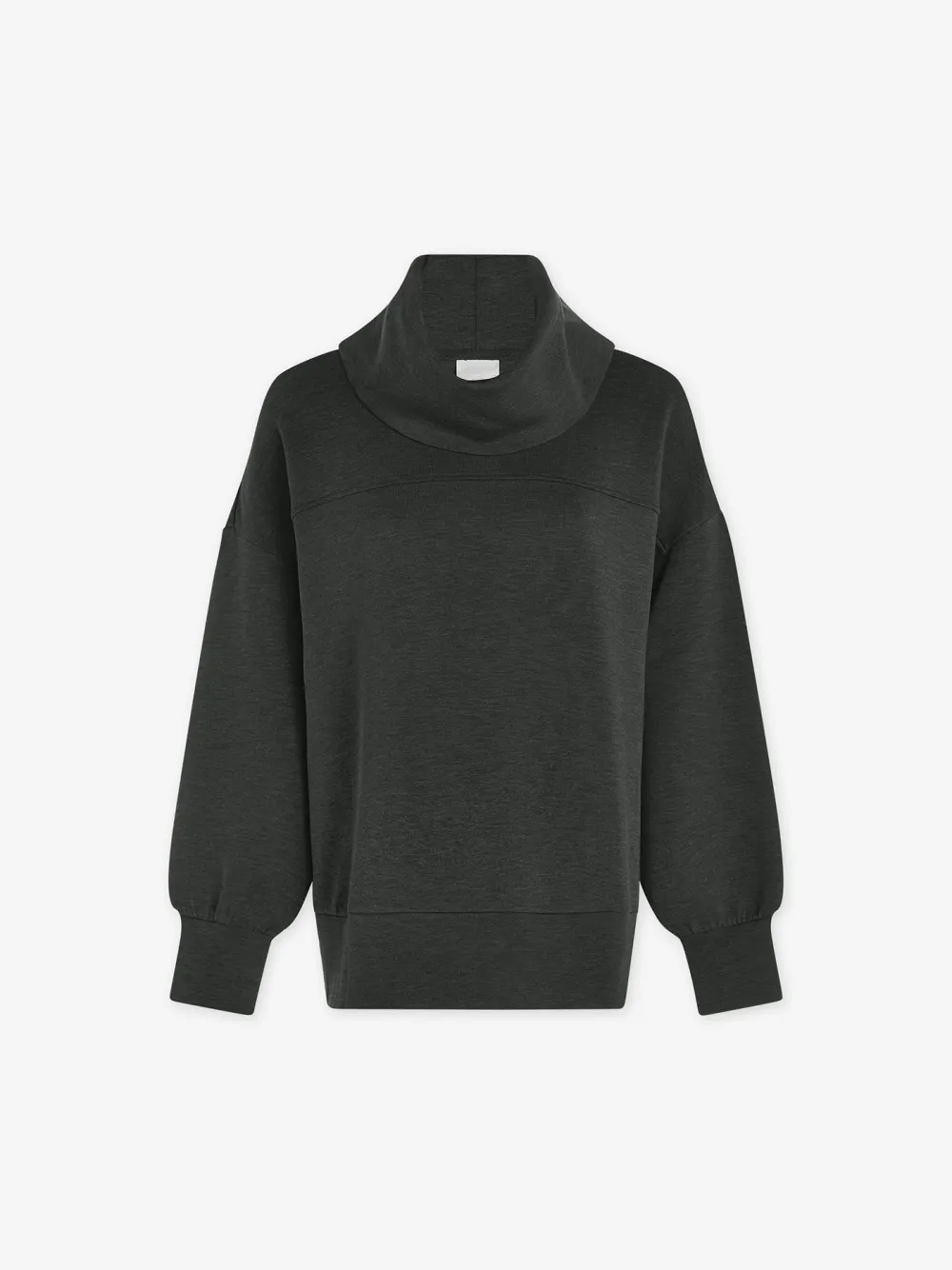Elegant Cowl-Neck Loose-Fit Sweatshirt