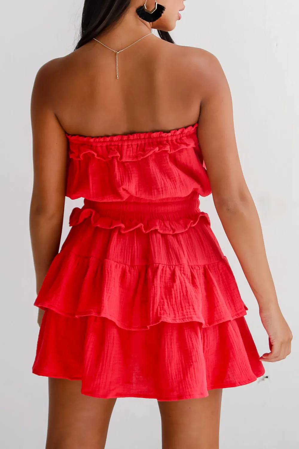 On The Sidelines Linen  Mini Dress
