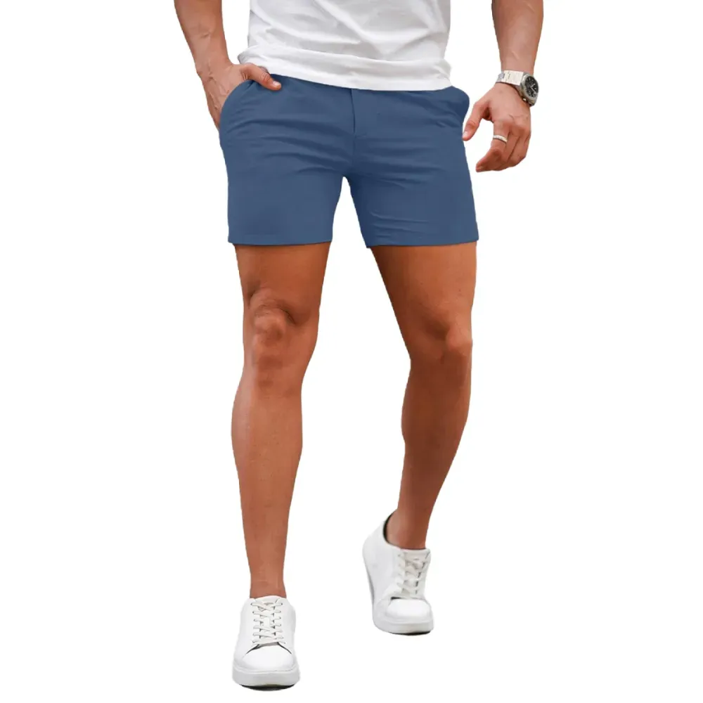 Men's 5 Inch Casual Stretch Slim Fit Chino Shorts