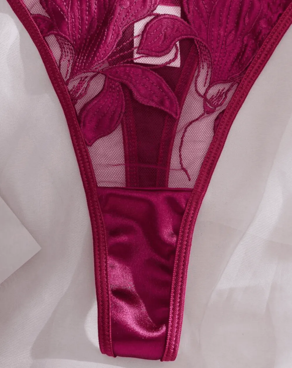 Silk Lace Lingerie Set