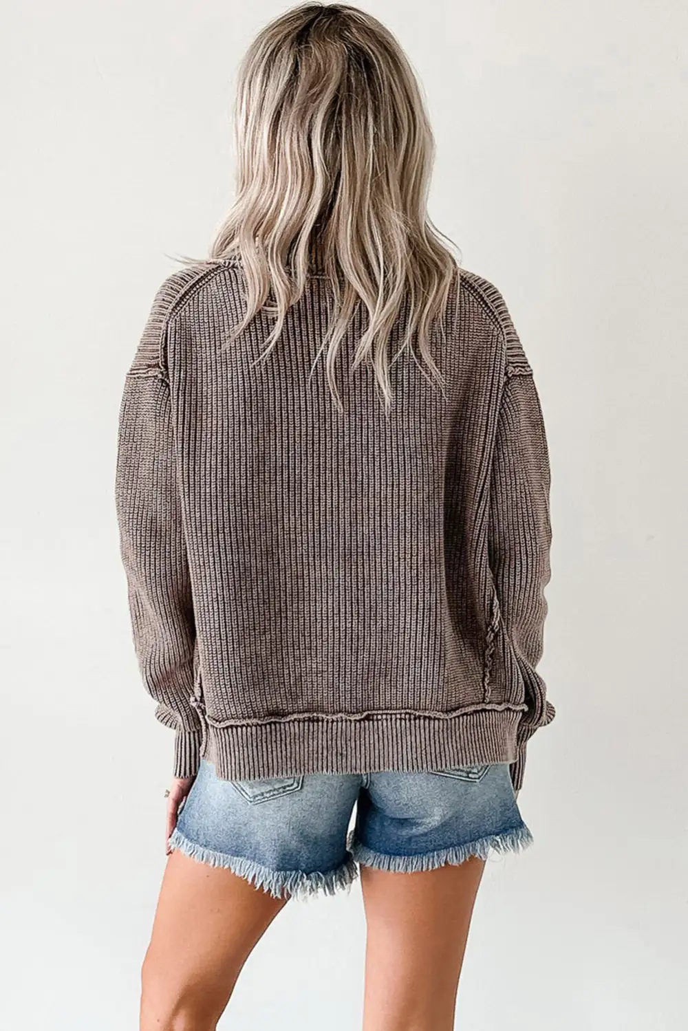 Easy Layer Patchwork Knit Cardigan