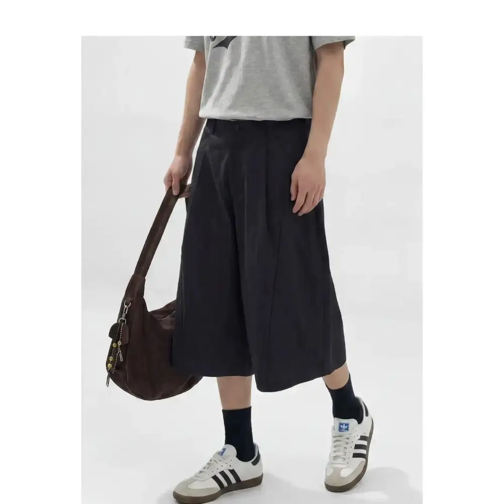Wide-Cut Bermuda Shorts