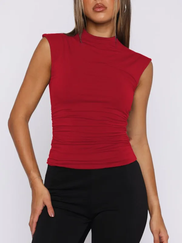Relaxed Refined Ruched Tank Top