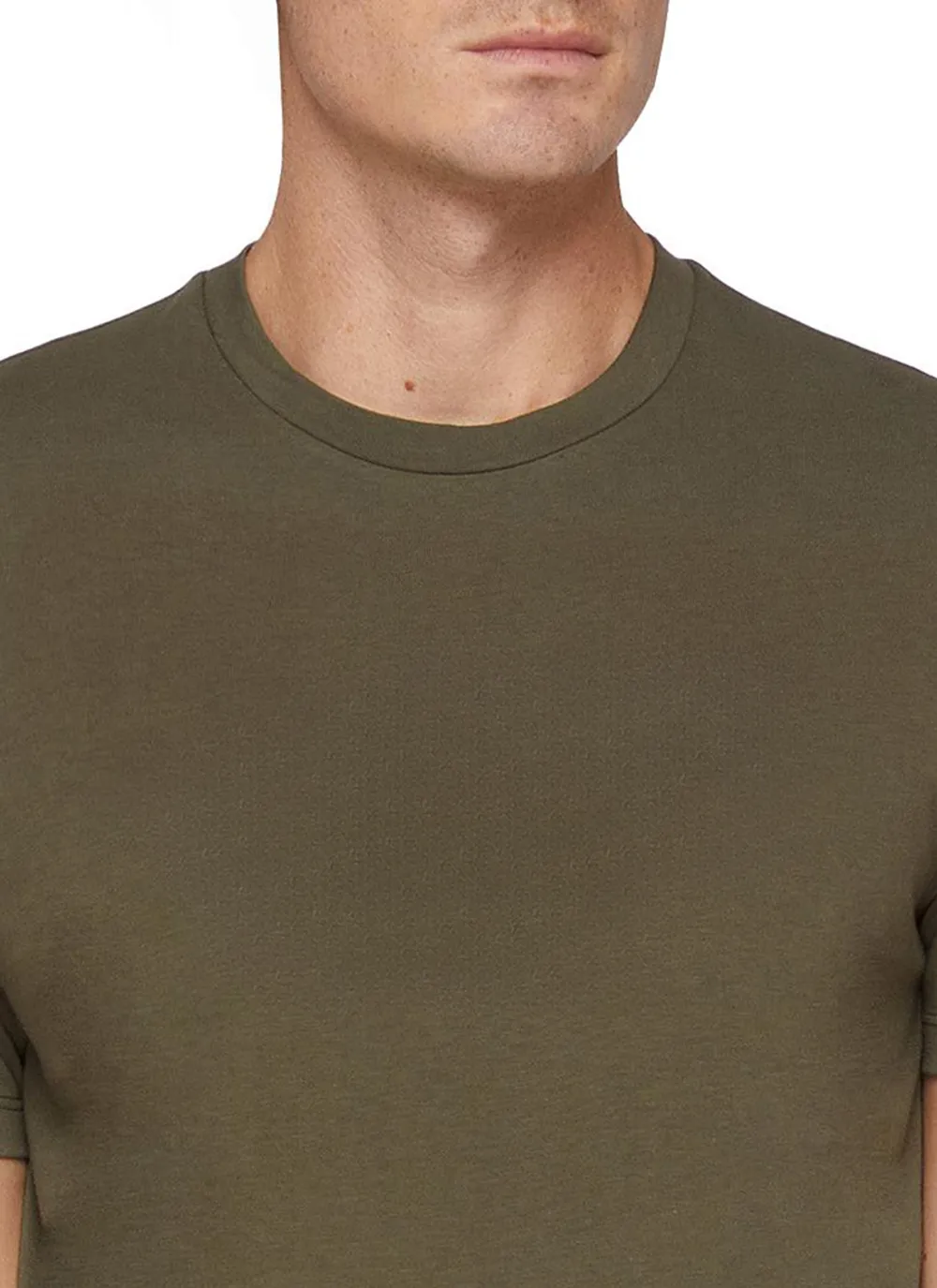 Retro Daily Slim And Comfortable Olive Green Cottom T-Shirts