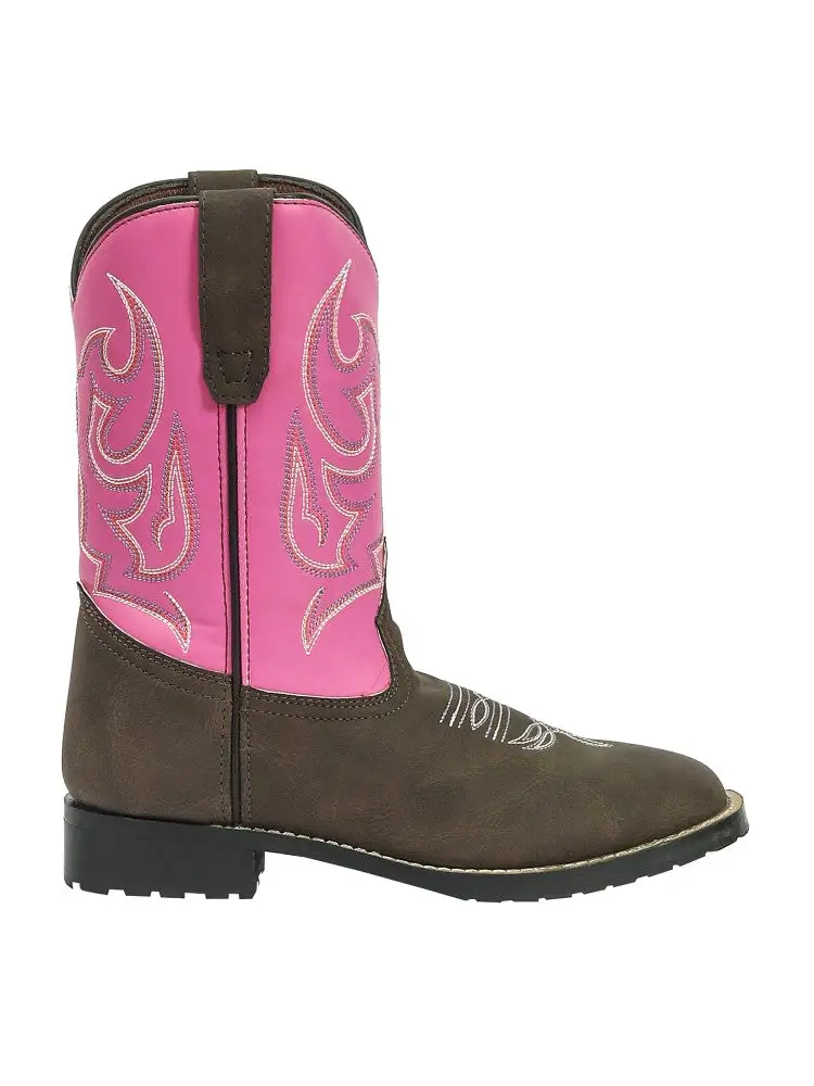 Relaxed Men's Western Boots With Stitched Shaft