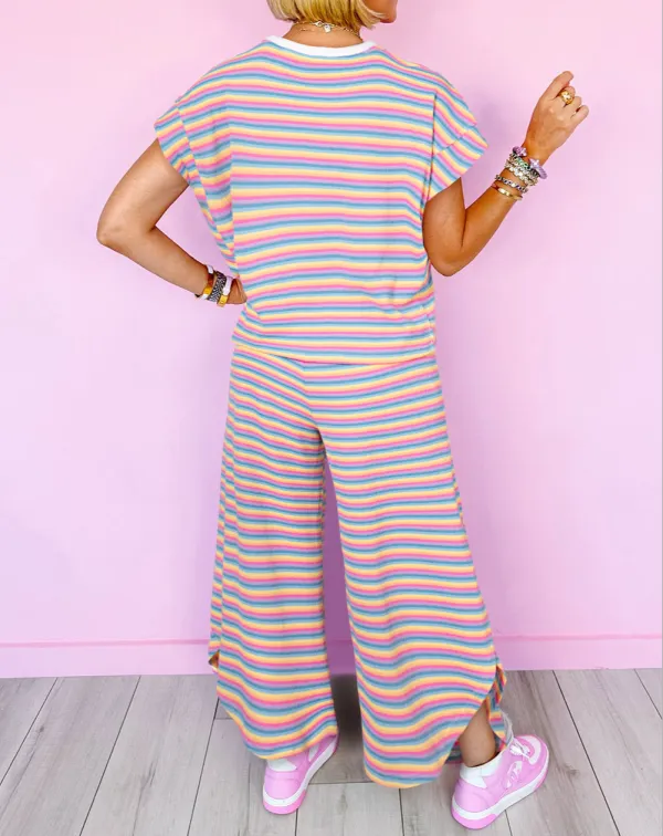 Stripe Pants Soft Pants Lounge Set