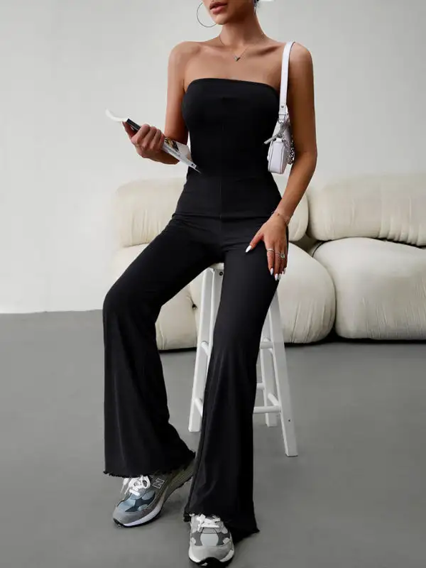 Elegant Slim Tube Top Jumpsuit